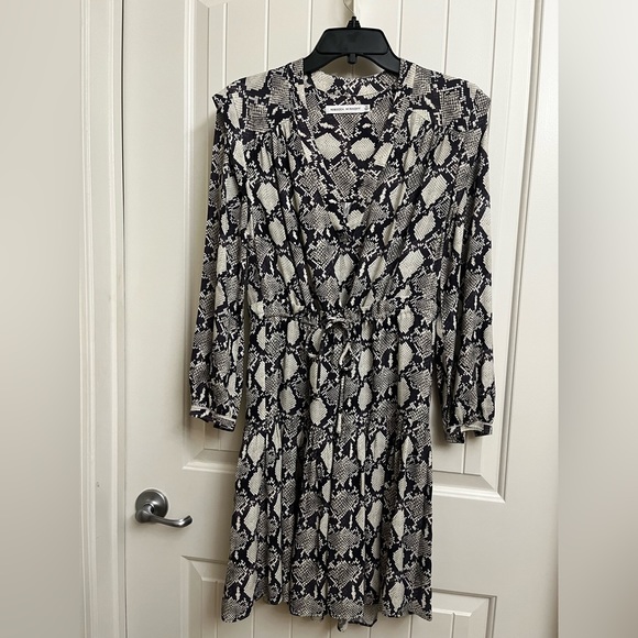 Rebecca Minkoff Python Print Ruffled Mini Dress, size XS - Picture 1 of 9